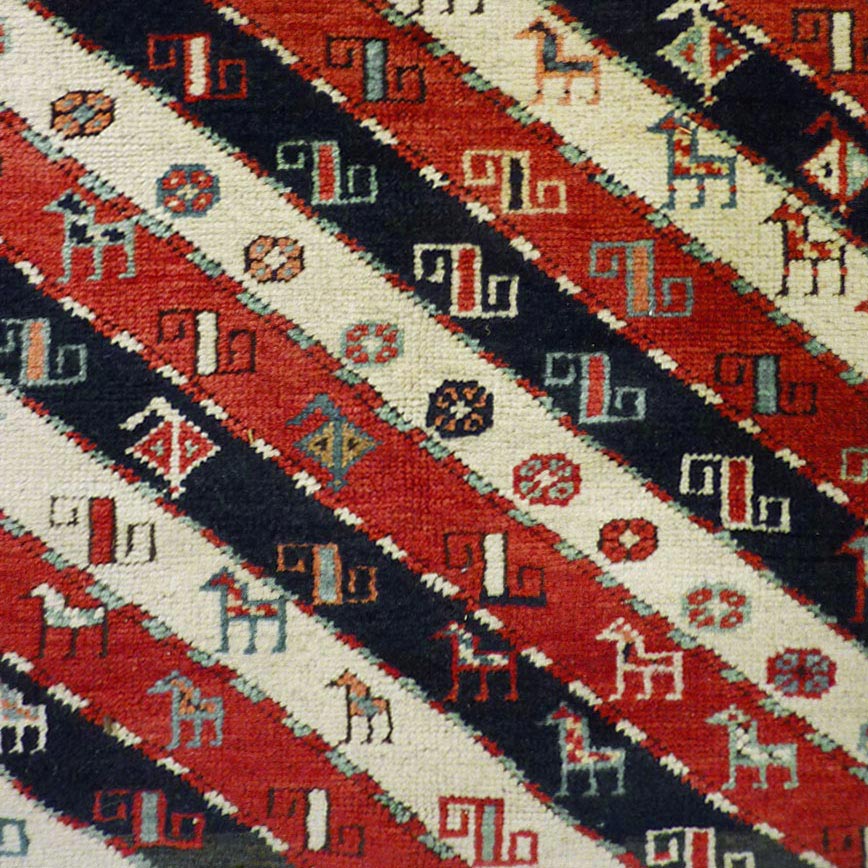 image Tappeto Shirvan a fasce diagonali