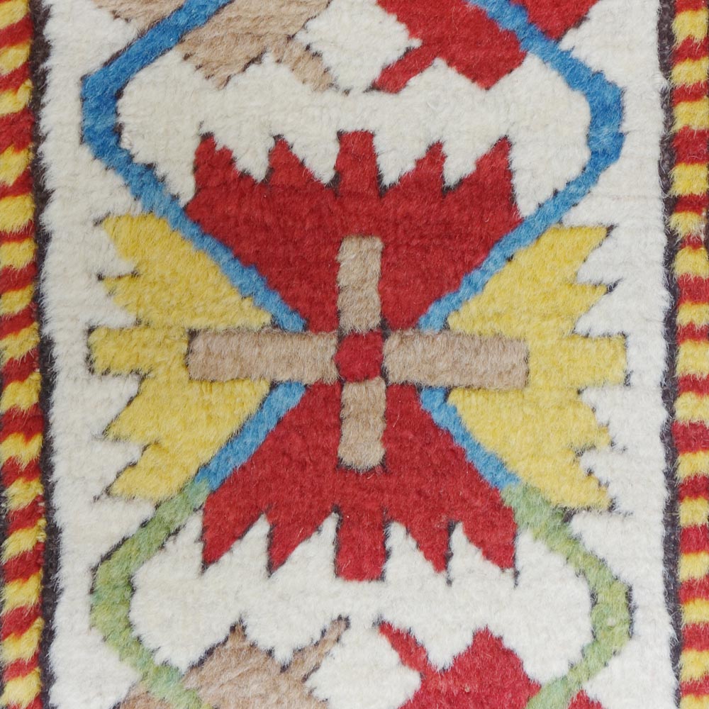 image Tappeto a fasce multicolori diagonali Gendje (?)